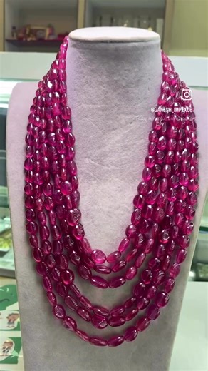 Glass-Filled Ruby Bead Strands 🔥 Rich red color • Smooth oval beads Perfect for necklaces & high-end jewelry 💬 DM for price & availability 📦 Wholesale ready #RubyBeads #GemstoneWholesale #JewelryBusiness #BeadsForSale #JewelryMakers
