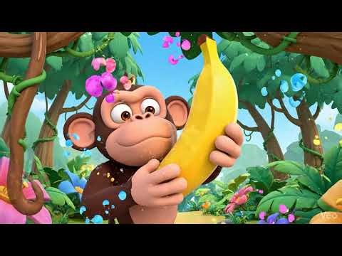 Monkey’s Banana Surprise 🍌🐒 | Fun Kids Cartoon | Baby Songs & Funny Animals #shortsvideo