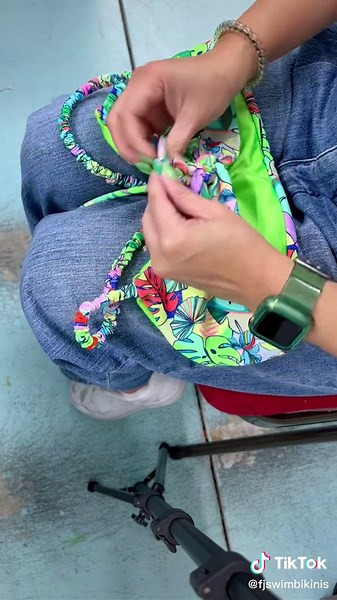 3 Way Scrunch bikini Top. To see how I made the straps check out my previous videos. #swimwear #miami #designer #sewingmachine #sewtiktok #miamiflorida #fjswimbikinis #handmadeswimwear #seweasy #sewist #fashionforyou #sewingtutorial #asmr