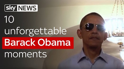Barack Obama's time as President is coming to an end. Here are some of his unforgettable moments. | Sky News
