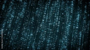 Big Data Digital Business Hitech Background/ 4k animation of an abstract wallpaper big data business digital technology background including connected lines and numbers matrix styled flowing with dept