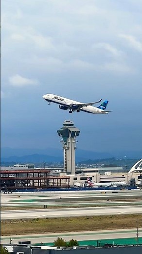 JetBlue Airbus A321 Takeoff at LAX/KLAX - Plane Spotting
