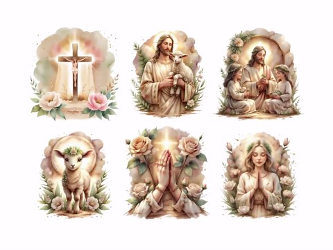 Christian Easter Clipart, Jesus Resurrection PNG, Biblical Faith Clipart Bundle, Religious Digital Download - Etsy