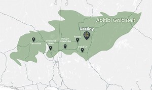 Clarity Gold to Acquire the Destiny Project Located in the Abitibi Region