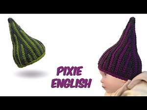 Crochet Babyhat Pixie - Slip stitch crochet - Pixie Babyhat - (bosnian crochet) english version