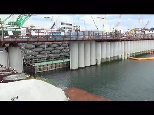TEPCO completed the placement of 9 steel pipe sheet-piles on...