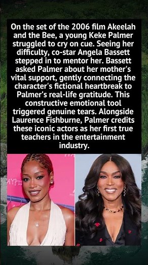 How Angela Bassett Helped Keke Palmer Cry on the Set of Akeelah and Bee #KekePalmer #AngelaBassett