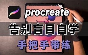 【procreate零基础】手把手带练，别让盲目自学毁了你！一套针对萌新的100集插画教程，不再走弯路！