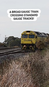 Here is the Qube broad gauge Hanson aggregates train crossing the North East standard gauge tracks here in Victoria. Follow for more trains. #railway #railroad #train | Schony747 Youtube & DVD