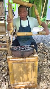 Tired? Make a stool out of bamboo for you to sit on. #art #handmade #bamboo #creative #craft #skill #insteresting #amazingChinesepeople #fun #enjoy #happylife #share Credit to 26504808852 on xiaohongshu. | Young China