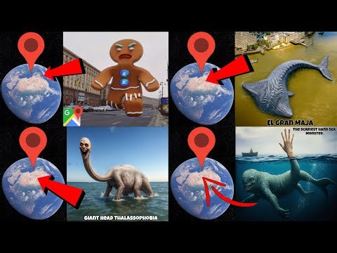 🔥I Found TOP 4 Very Horror Sea Creatures On Google Earth 🌍!