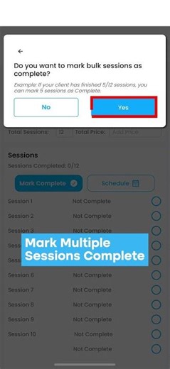 How to bulk add past sessions for a client