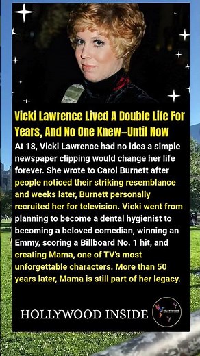 Vicki Lawrence Lived A Double Life For Years, And No One Knew—Until Now #shorts