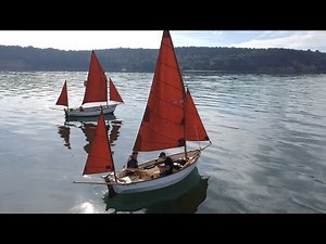 Two Drascombe Devon Dabbers sailing Poole Harbour
