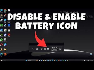 How To Disable and Enable Battery Icon On Laptop