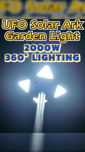 319K views · 1.9K reactions | SUNC Solar Ark Garden Light: UFO 360° lighting, easy installation, hidden sleeve design, save shipping costs！#sunc #suncsolar #solarlights #solarpower #solarlighting #outdoorlighting #solarenergy #solar #light #outdoorlights #solarlight #nightlight #waterprooflight #solarlightwithpanel #gardenlights | Guangdong Sincerity Industry Co.,Ltd | Facebook