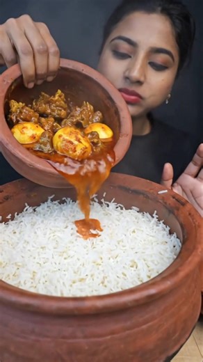 Eating Rice With Mutton Roast And Egg Curry Eating Whole Egg And Juicy Mutton ASMR Mukbang Food Show