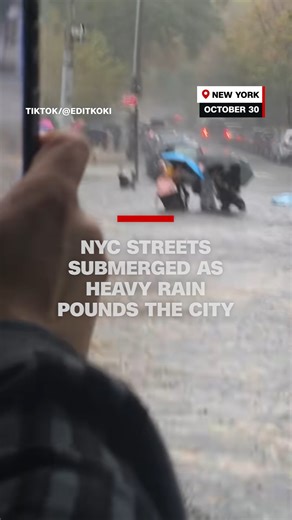 Some flooding is underway in the greater New York City metro as steady, soaking rain moves through the Northeast. | CNN