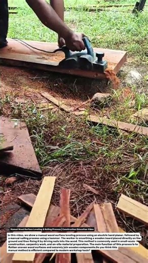 Manual Wood Surface Leveling & Nailing Process | Construction Education Video.