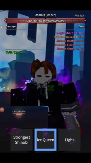 Ice Queen Vs Atomic Extreme in Sailor Piece #sailorpiece #roblox