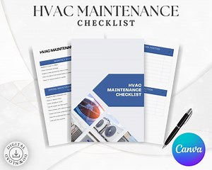 HVAC Maintenance Checklist Digital, Home Maintenance Checklist, Air Conditioning Checklist, Printable HVAC Planner, HVAC Inspection Sheet - Etsy
