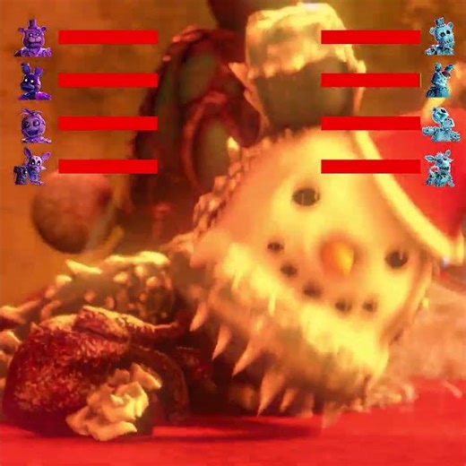 Black Ice Withered Bonnie vs Toxic Toys FNAF Fight with Healthbars