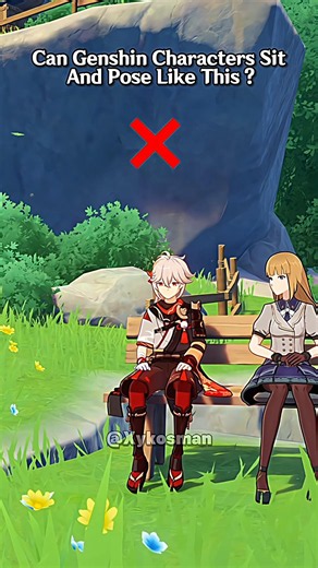 I Gave The Special Sitting Poses For Every Genshin Character 😅