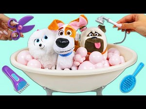 Secret Life of Pets Bubble Bath And Grooming!
