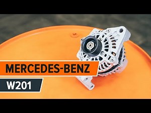 How to change alternator on MERCEDES-BENZ 190 W201 TUTORIAL | AUTODOC