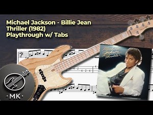 Michael Jackson - Billie Jean (Bass Cover) (Lesson w/ Tabs)