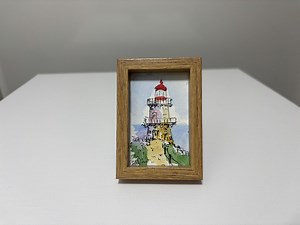 Original Framed Lighthouse Watercolor Painting: Seascape Art (3.5x4.7) - Etsy UK
