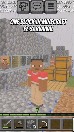 one block in Minecraft pe sarvaival series
