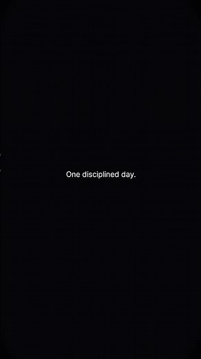 One Disciplined Day Becomes a Disciplined Life. ⚡