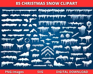 Christmas Snow Svg | Christmas Snow Clipart | Snow on the Wall Svg | Snow Caps Svg | Christmas Clipart | Christmas Svg Bundle - Etsy