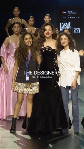 Lakmē Fashion Week on Instagram: "Revisiting LG MoodUP™️ Presents Gauri & Nainika from March 2024. LG MoodUP™️ presents the Gauri & Nainika Fall Winter 2024 collection where every thread whispers tales of romance and sophistication. Inspired by the dazzling colours of LG’s innovative concept refrigerator, the collection features vivid colours, bold floral prints, oversized peony blooms, and intricate rose creeper patterns in a palette of deep pink, rich yellow, and soft pink. This year for fall,