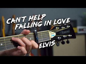 Elvis - Can't Help Falling In Love Guitar Lesson - Simple strumming tutorial