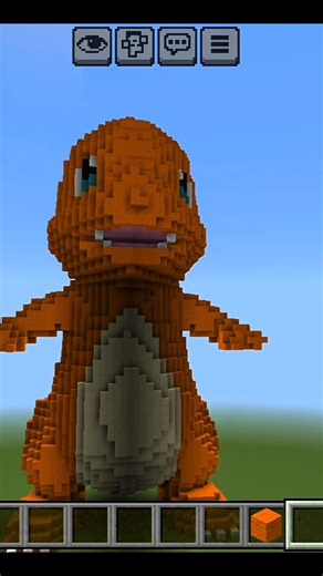 Making charmander in Minecraft 🤯☠️#viral #shorts #gamingshorts