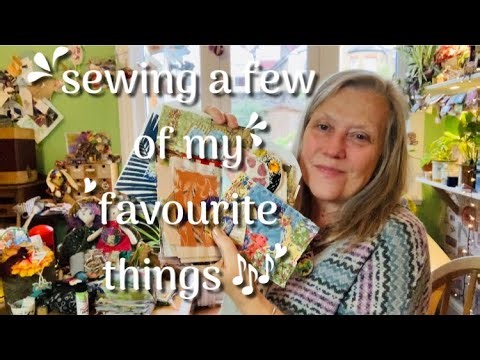 #slowstitch sewing hearts fabric postcards & more vlog my week