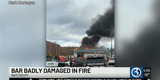 Crews called to 3-alarm fire at cafe in Waterbury