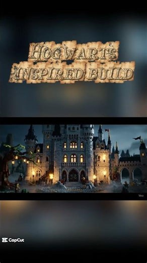 LEGO Hogwarts inspired castle build #legohogwarts #legoharrypotter