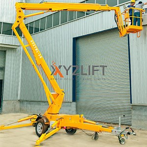 [Hot Item] Cherry Picker Towable Boom Lift Trailer Mounted Boom Lift Aerial Manlift Platform