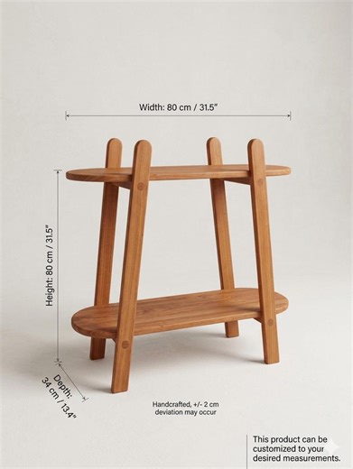 Solid Wood Console Table, Natural Shelving Unit, Rustic Entryway Sideboard, Sustainable Design - Etsy