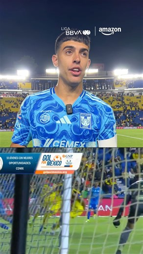 🗣️ Lo contó el hombre del doblete de la noche. 🔥 Escuchen en las palabras #LaReacción de Brunetta, lo que fue su segundo gol de la noche y el que sentenció el partido en la capital del país. 🐯👊🏻 Entregada por Amazon México. 📦 #EntregamosTodoPorElFut #AmazonMX #LaLigaDeLaAfición #ConMéxicoC26 #J8 #AMETIG | Liga BBVA MX
