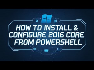 How to Install & configure server 2016 Core from PowerShell - MCSA | #windowsserver2016