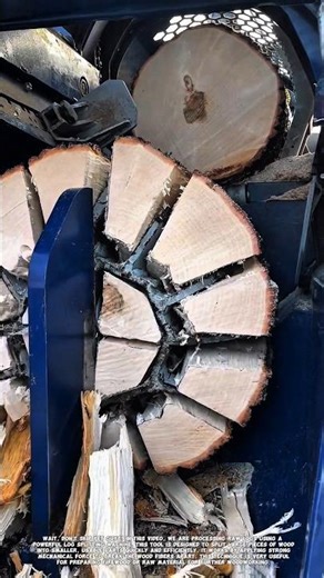Powerful Log Splitting Machine | Fast Wood Processing Technique.