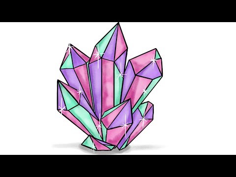 How to Draw Amethyst Crystal Easy Drawing Tutorial