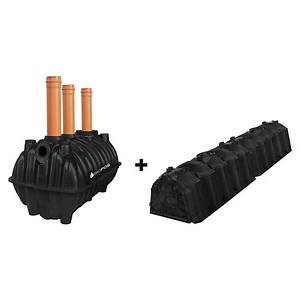 Pachet Fosa septica BioFos, pentru 2-3 persoane, 1100L, cu kit percolaj 2 tuneluri - eMAG.ro