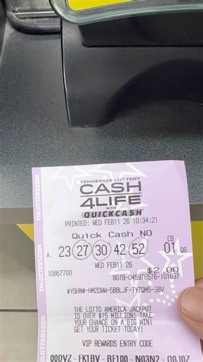 Cash 4 life win🔥🔥🔥🔥 #tnlottery #cash4life