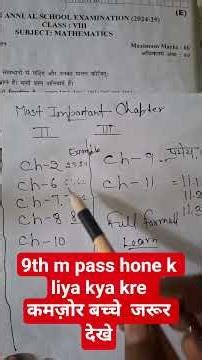 class 9th maths important