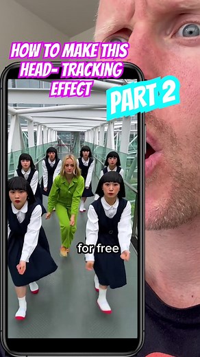 Part 2 - create head tracking effect for FREE with your phone (easy) instructions👇 - I recently posted a similar tutorial, but since then, capcut updated so you now have to pay for the face tracker, but I’ve got a work around - First get a shot of you dancing with plenty of space around you and import it into capcut - It helps if you can dance better than I can - Using two fingers, zoom in on your video - Next grab a piece of masking tape, draw an X on it, and place it over your phone screen so